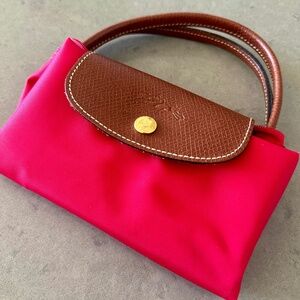 Longchamp canvas small handbag - RED